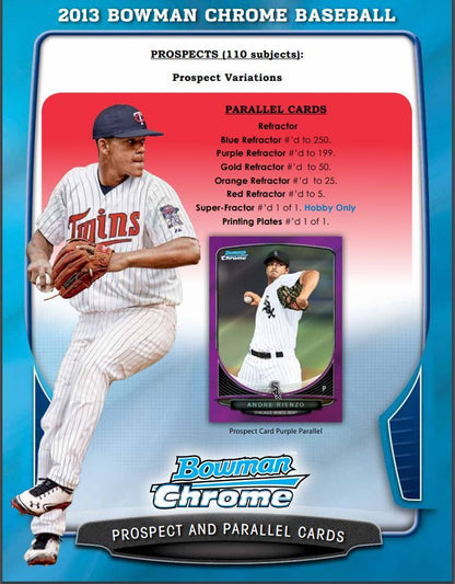 2013 Bowman Chrome Baseball Hobby 12 Box (Case)