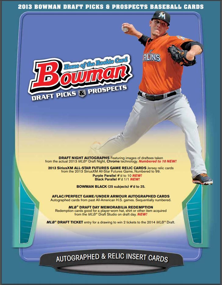 2013 Bowman Draft Picks & Prospects Baseball Hobby 12 Box (Case)