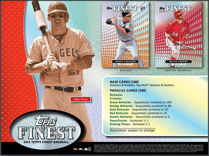 2013 Topps Finest Baseball Hobby (Box)