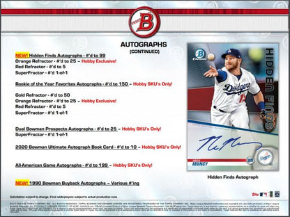 2020 Bowman Baseball Hobby (Box)