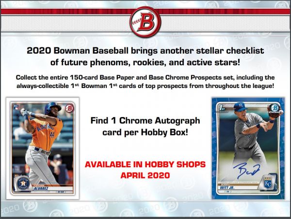 2020 Bowman Baseball Hobby (Box)