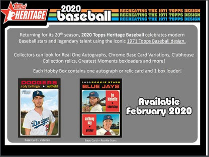 2020 Topps Heritage Baseball Hobby (Box)