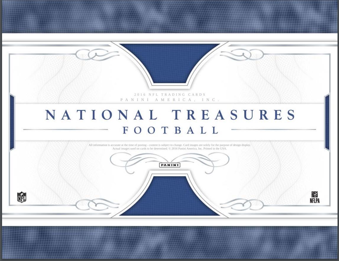 2016 Panini National Treasures Football Hobby 4 Box (Case)