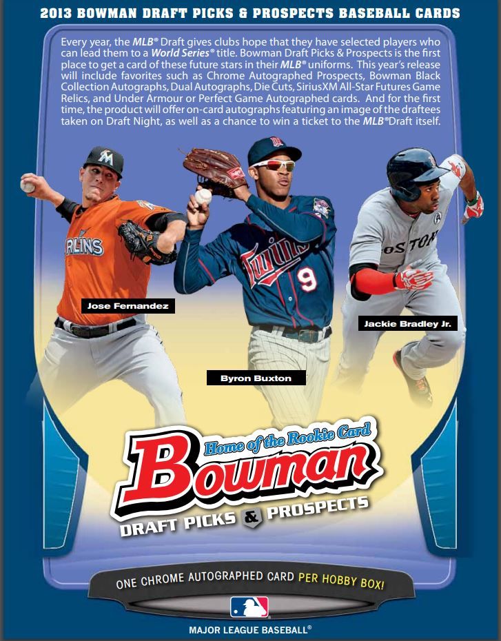 2013 Bowman Draft Picks & Prospects Baseball Hobby 12 Box (Case)