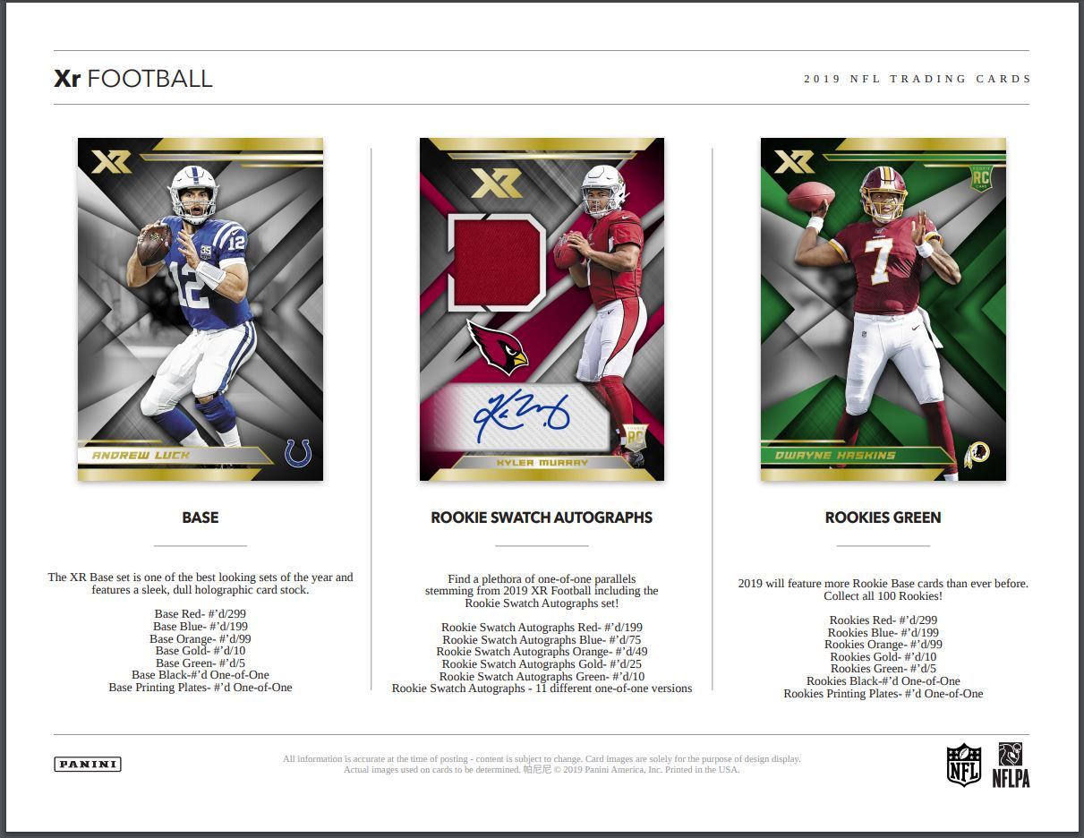 2019 Panini XR Football Hobby (Box)