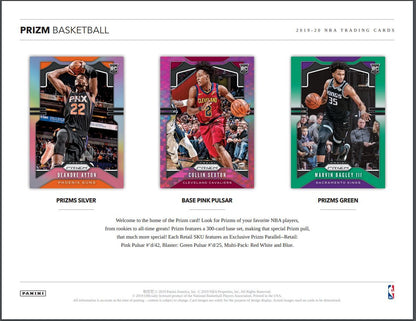 2019-20 Panini Prizm Basketball Retail Hanger (Box)