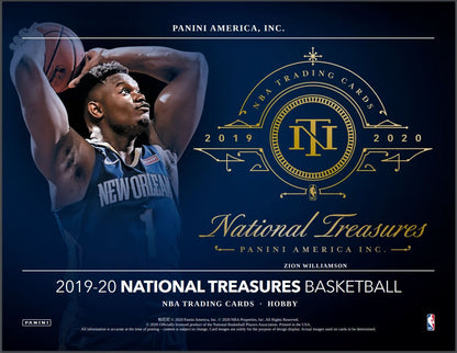 2019-20 Panini National Treasures Basketball Hobby 4 Box (Case)