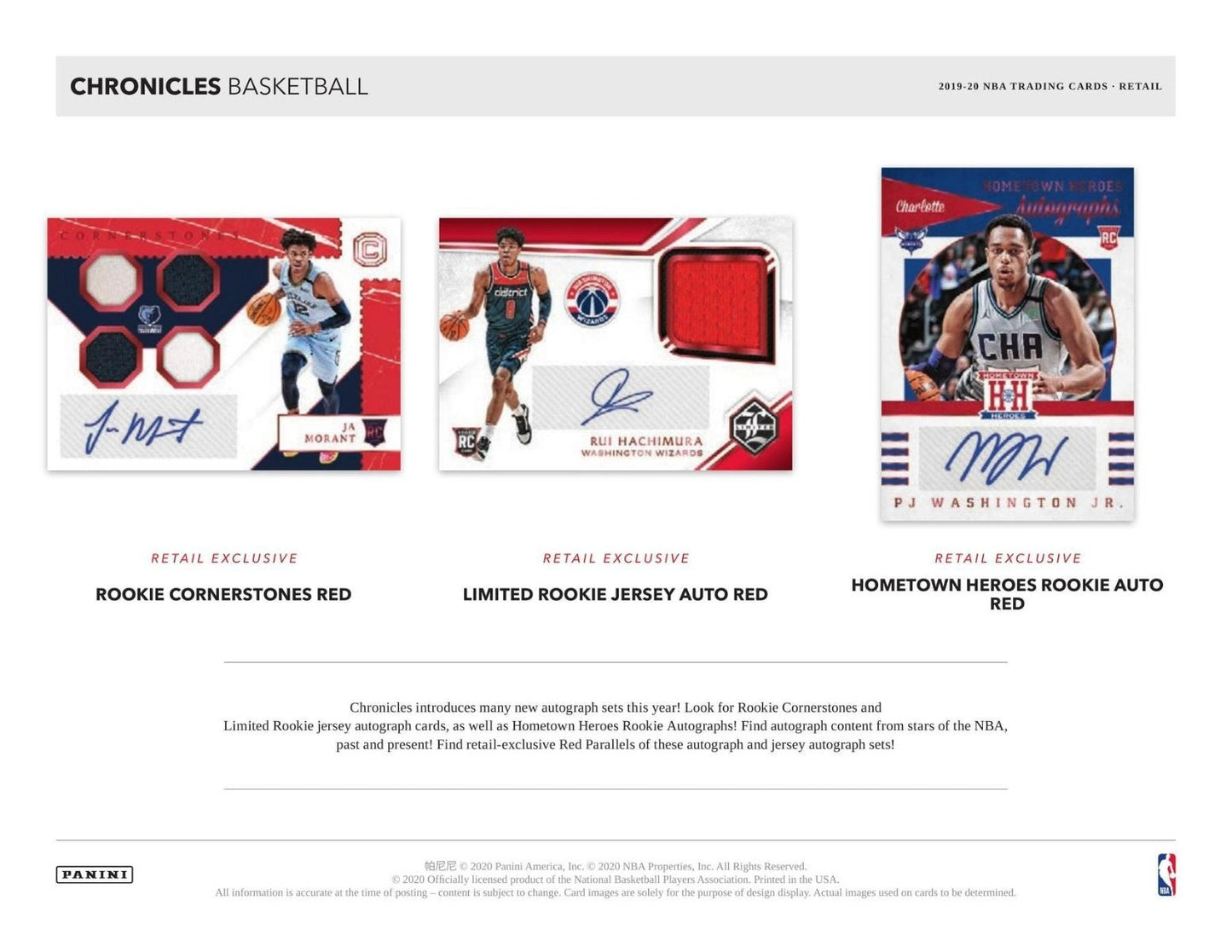 2019-20 Panini Chronicles Basketball Fat Pack Cello 12 Box (Case)