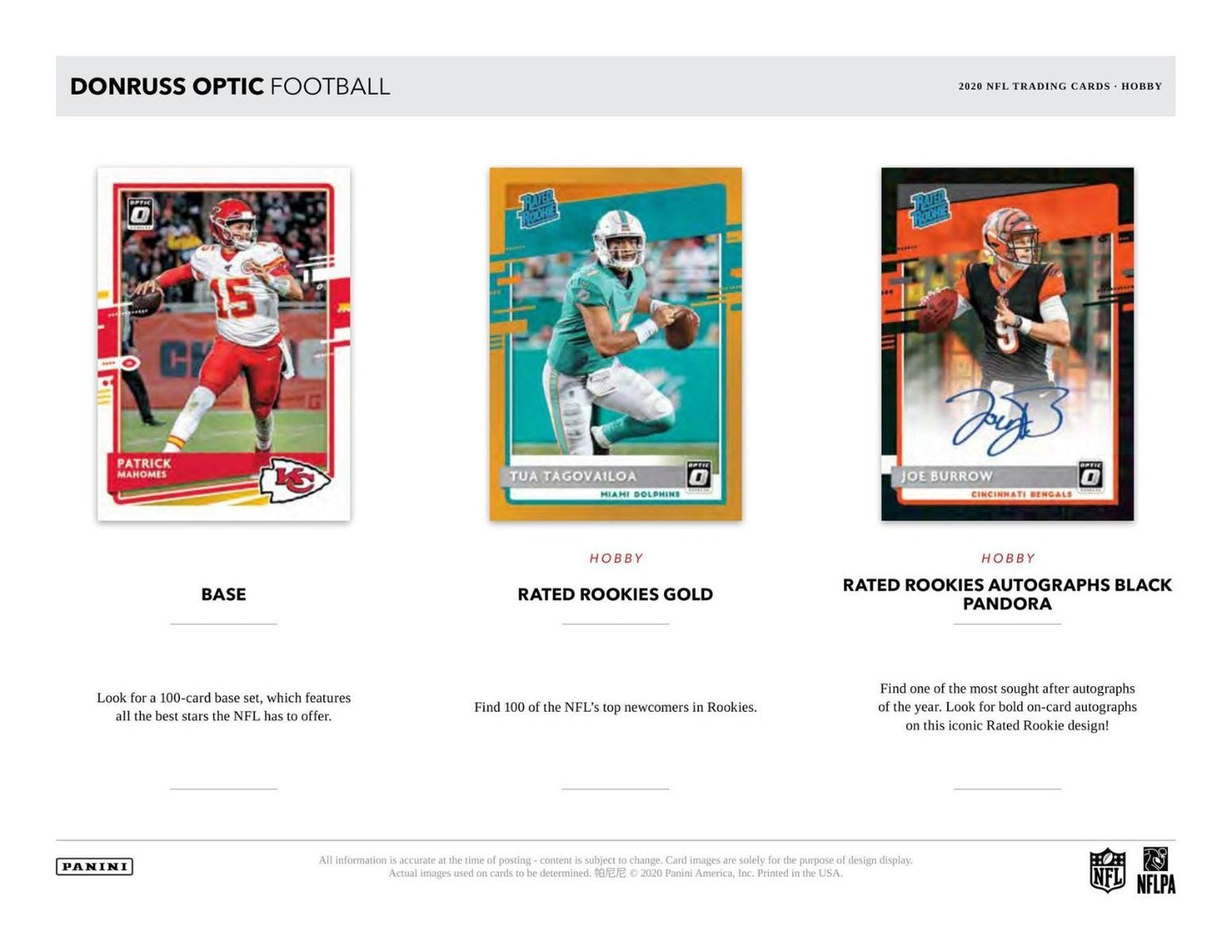 2020 Panini Donruss Optic Football Hobby (Box)