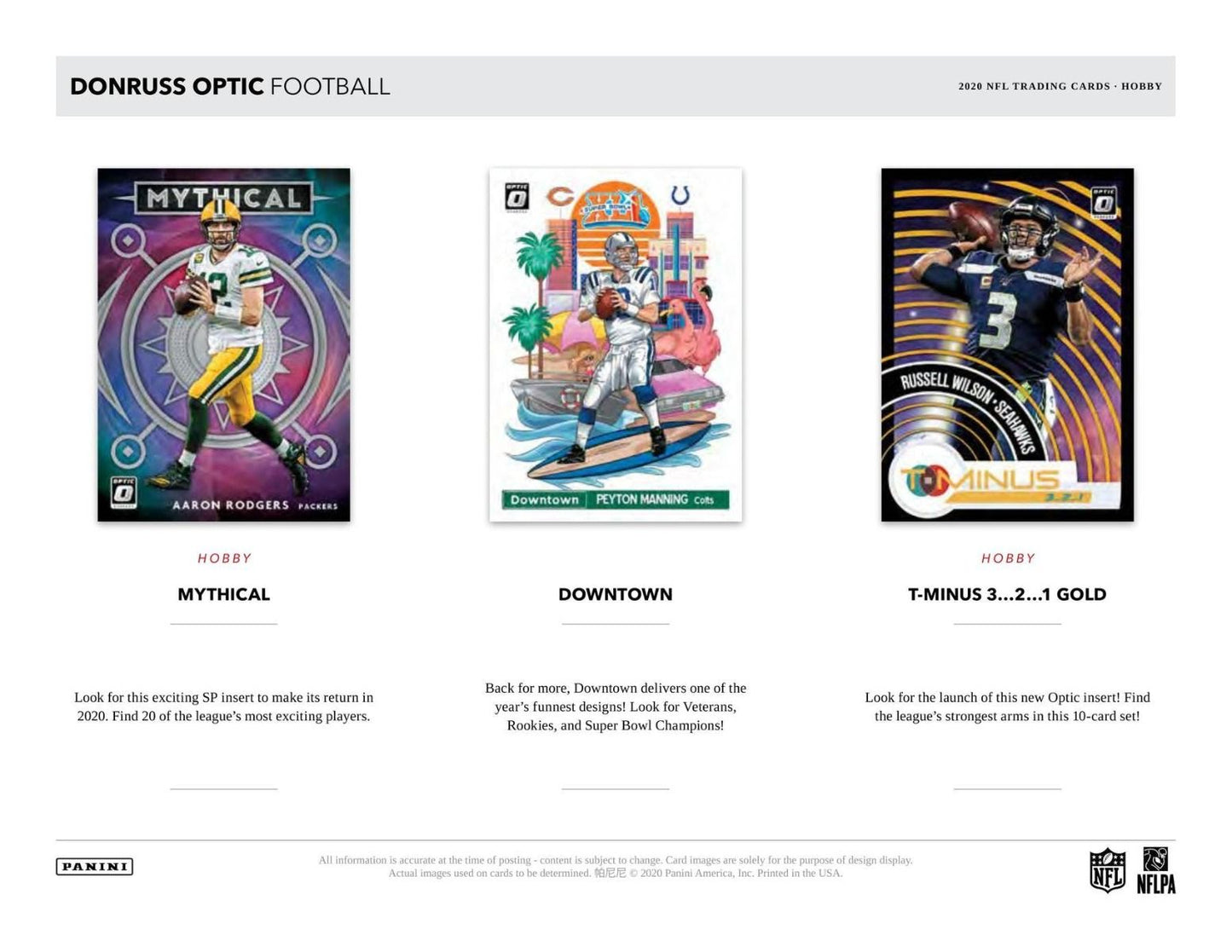 2020 Panini Donruss Optic Football Hobby (Box)