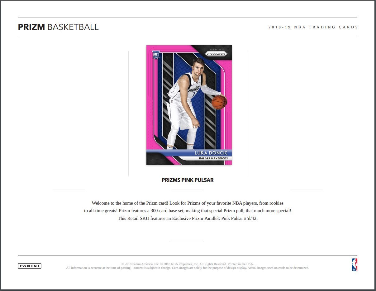 2018-19 Panini Prizm Basketball Retail (Box)