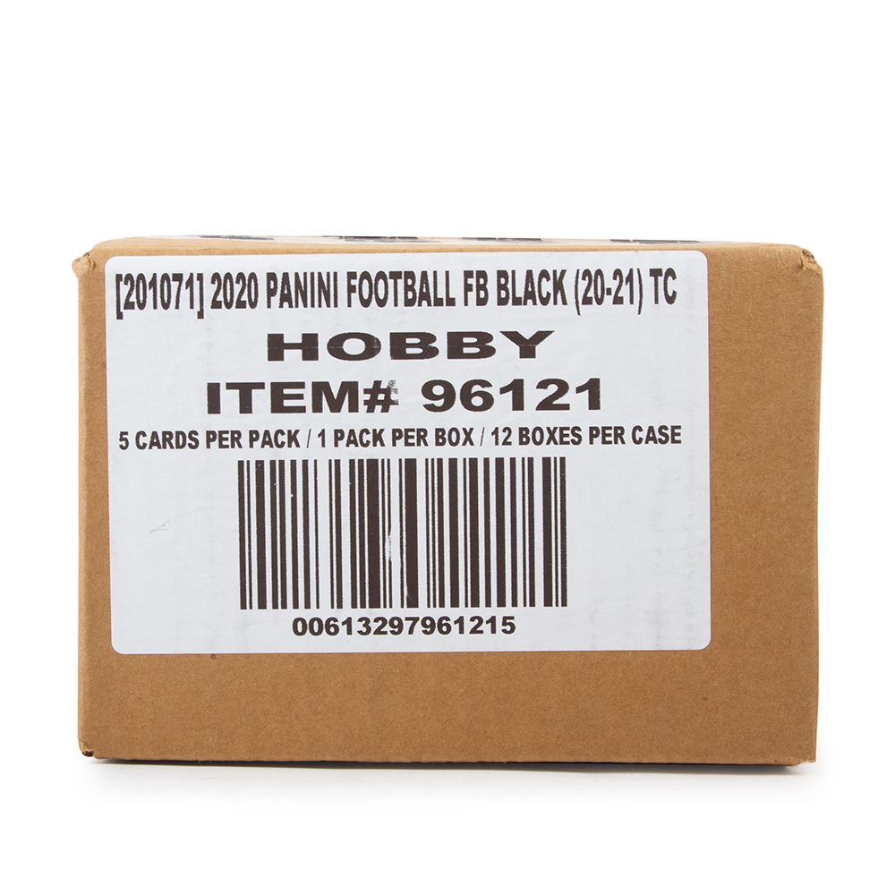 2020 Panini Black Football Hobby 12 Box (Case)