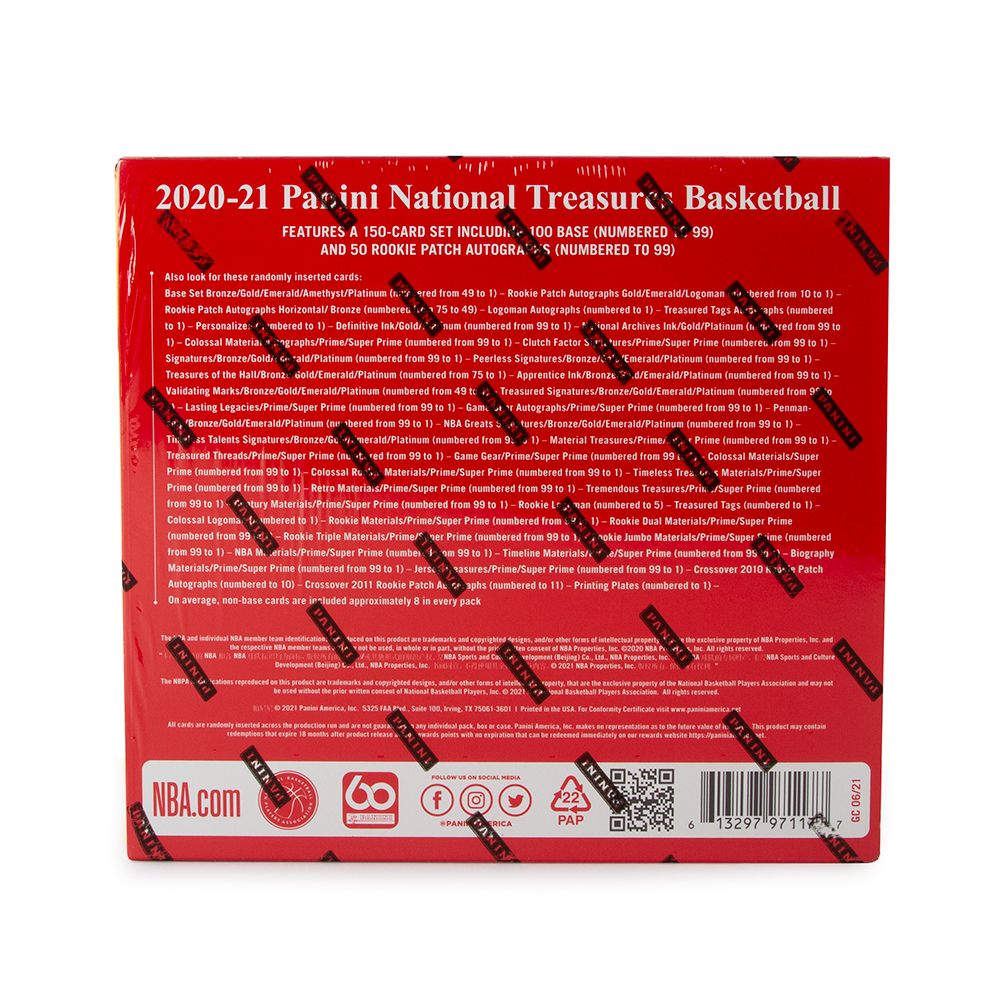 2020-21 Panini National Treasures FOTL 1st off The Line Basketball Hobby (Box)