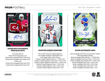 2019 Panini Prizm Football Hobby 12 Box (Case)