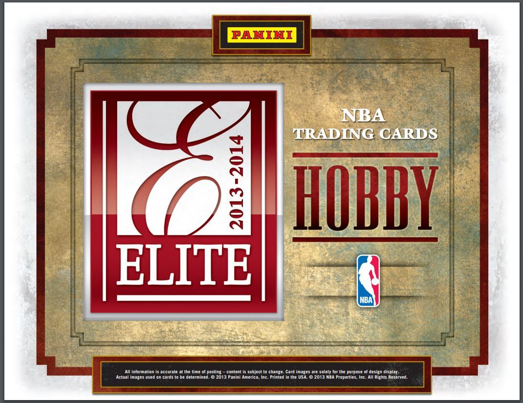 2013-14 Panini Elite Basketball Hobby 12 Box (Case)