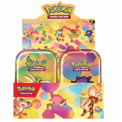 POKEMON SCARLET & VIOLET 151 MINI TIN 4 DISPLAY CASE