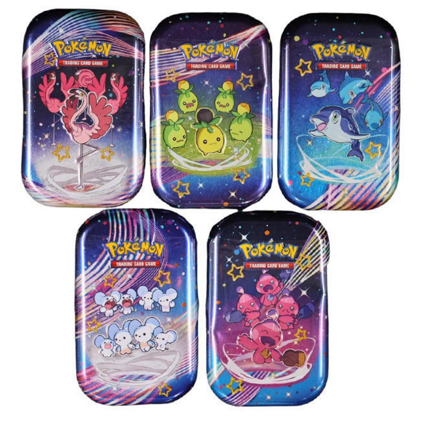 POKEMON SCARLET & VIOLET PALDEAN FATES MINI TIN DISPLAY 4 DISPLAY (CASE)