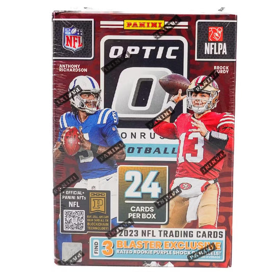 2023 PANINI DONRUSS OPTIC FOOTBALL BLASTER PURPLE SHOCK (BOX)