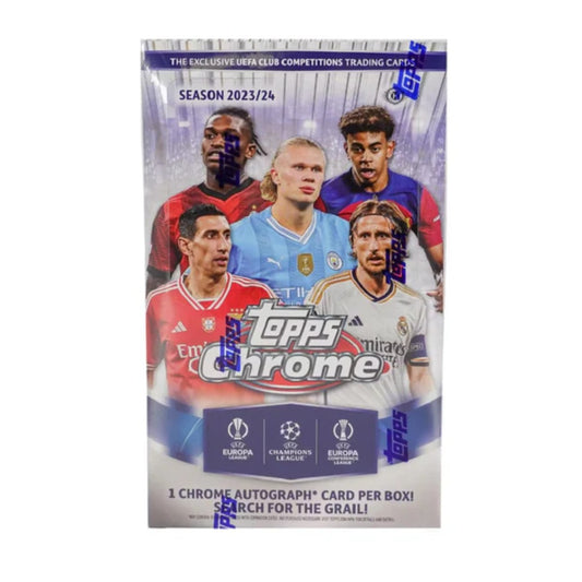 2023-24 TOPPS CHROME UEFA CLUB COMPETITIONS SOCCER HOBBY (BOX)