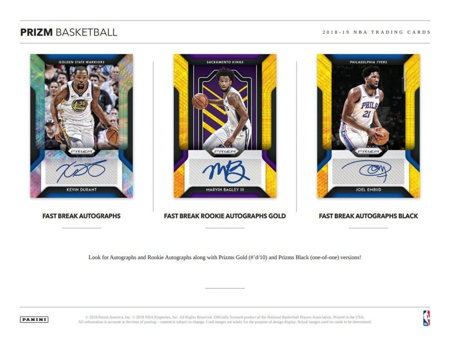 2018-19 Panini Prizm Basketball Fast Break (Box)