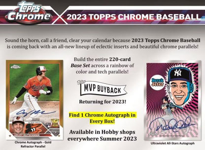 2023 Topps Chrome Baseball Hobby 12 Box (Case)