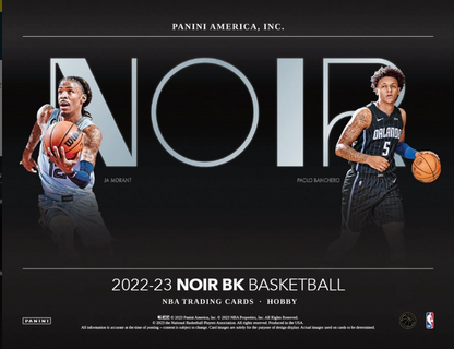 2022-23 Panini Noir Basketball 4 Box Hobby Case