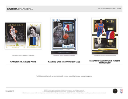 2022-23 Panini Noir Basketball 4 Box Hobby Case