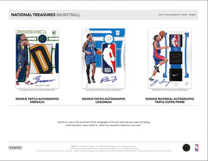 2022-23 Panini National Treasures Basketball 4 Box Hobby (Case)