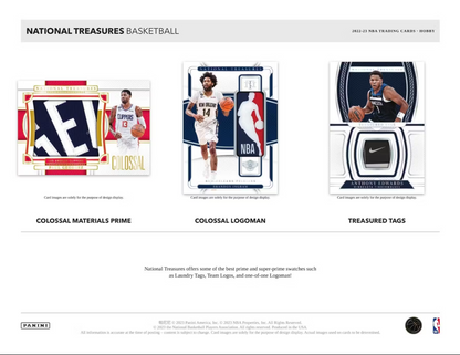 2022-23 Panini National Treasures Basketball 4 Box Hobby (Case)