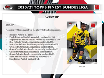 2020-21 Topps Finest Bundesliga Soccer Hobby (Box)