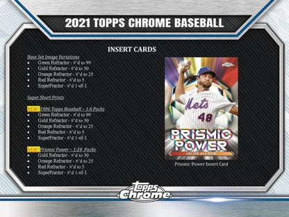 2021 Topps Chrome Baseball Hobby 12 Box (Case)