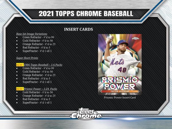 2021 Topps Chrome Baseball Jumbo 8 Box (Case)