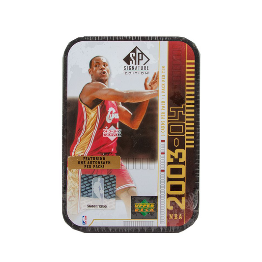 2003-04 Upper Deck SP Signature Basketball Hobby Black Tin (Lebron)(Box)