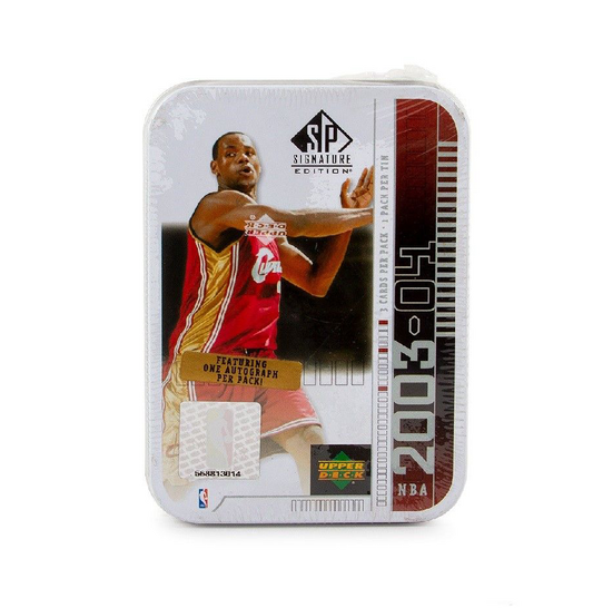 2003-04 Upper Deck SP Signature Basketball Hobby White Tin (Lebron)(Box)